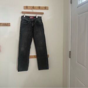 Vintage 100% cotton Levi's Washed Black Straight boys denim size 12 women’s 00